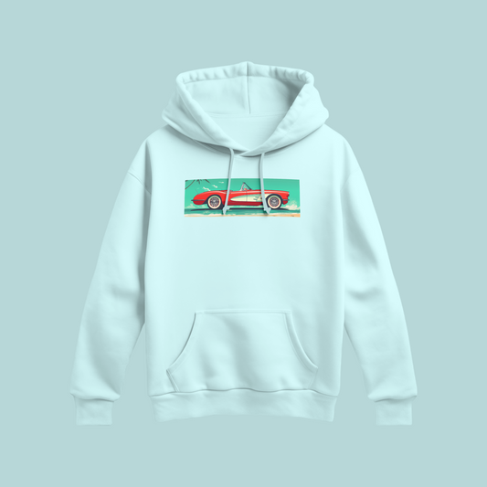 Unisex - Graphic Vintage Car Hoodie