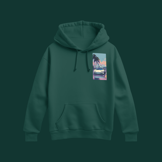 Unisex - Graphic Miami Green Hoodie