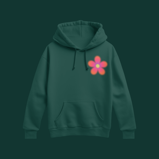 Unisex - Graphic Pink Flower Hoodie