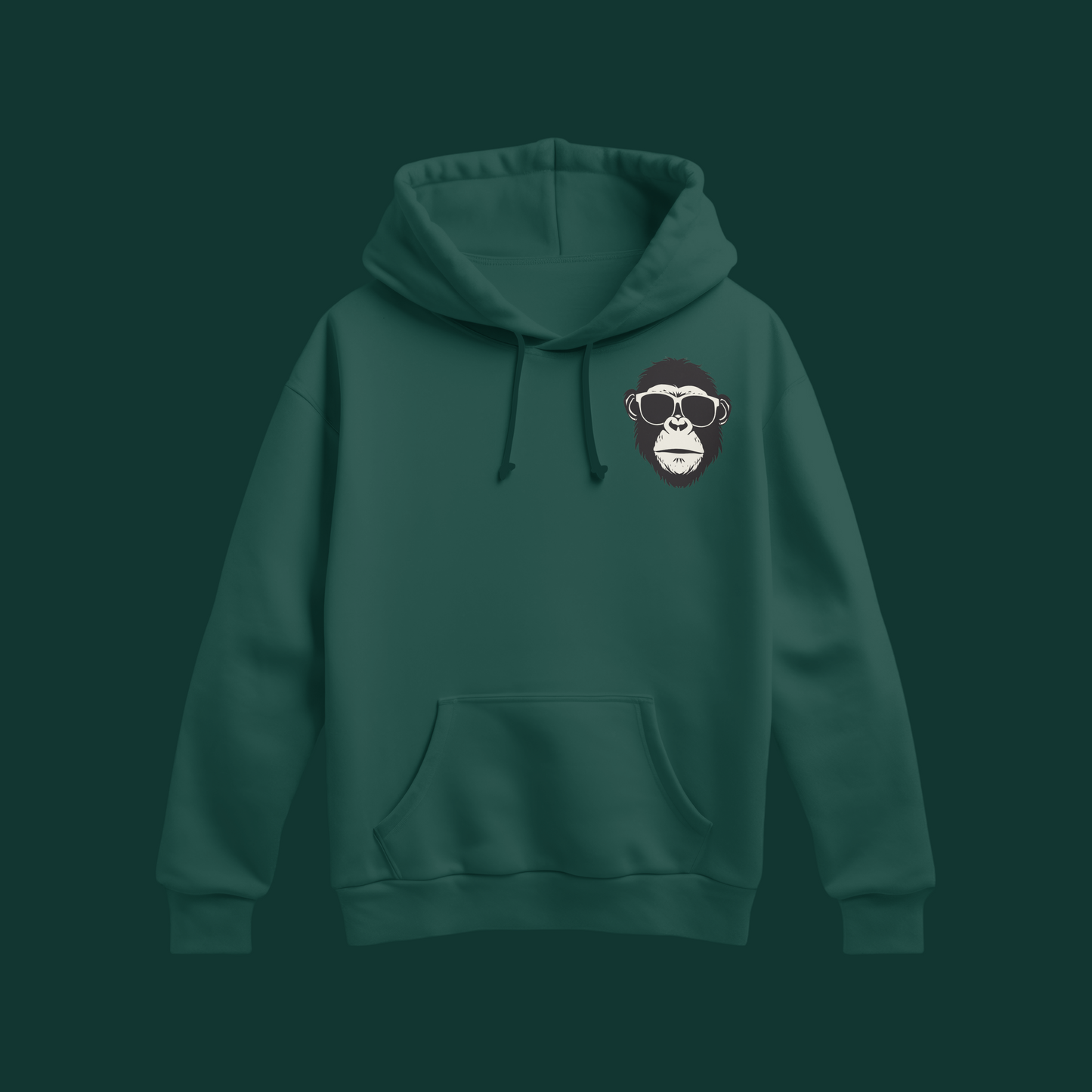 Unisex - Graphic Ape Green Hoodie