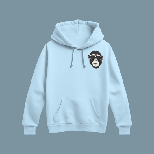 Unisex - Graphic Ape Blue Hoodie