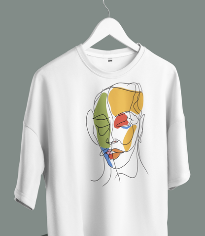 Abstract woman #2 graphic oversized T-shirt