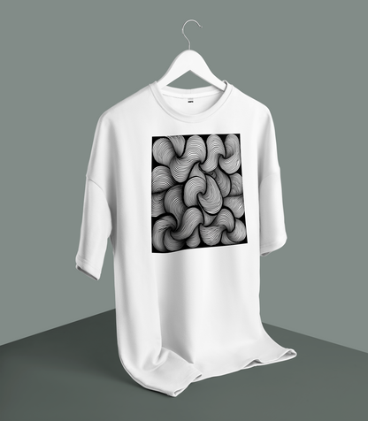 Unisex - Spiral #4  graphic white oversized T-shirt