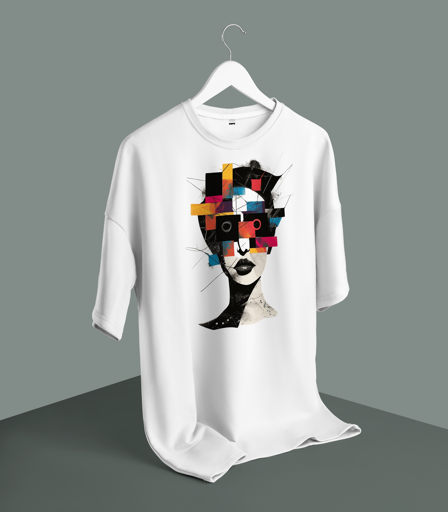 Unisex - The abstract girl graphic oversized T-shirt