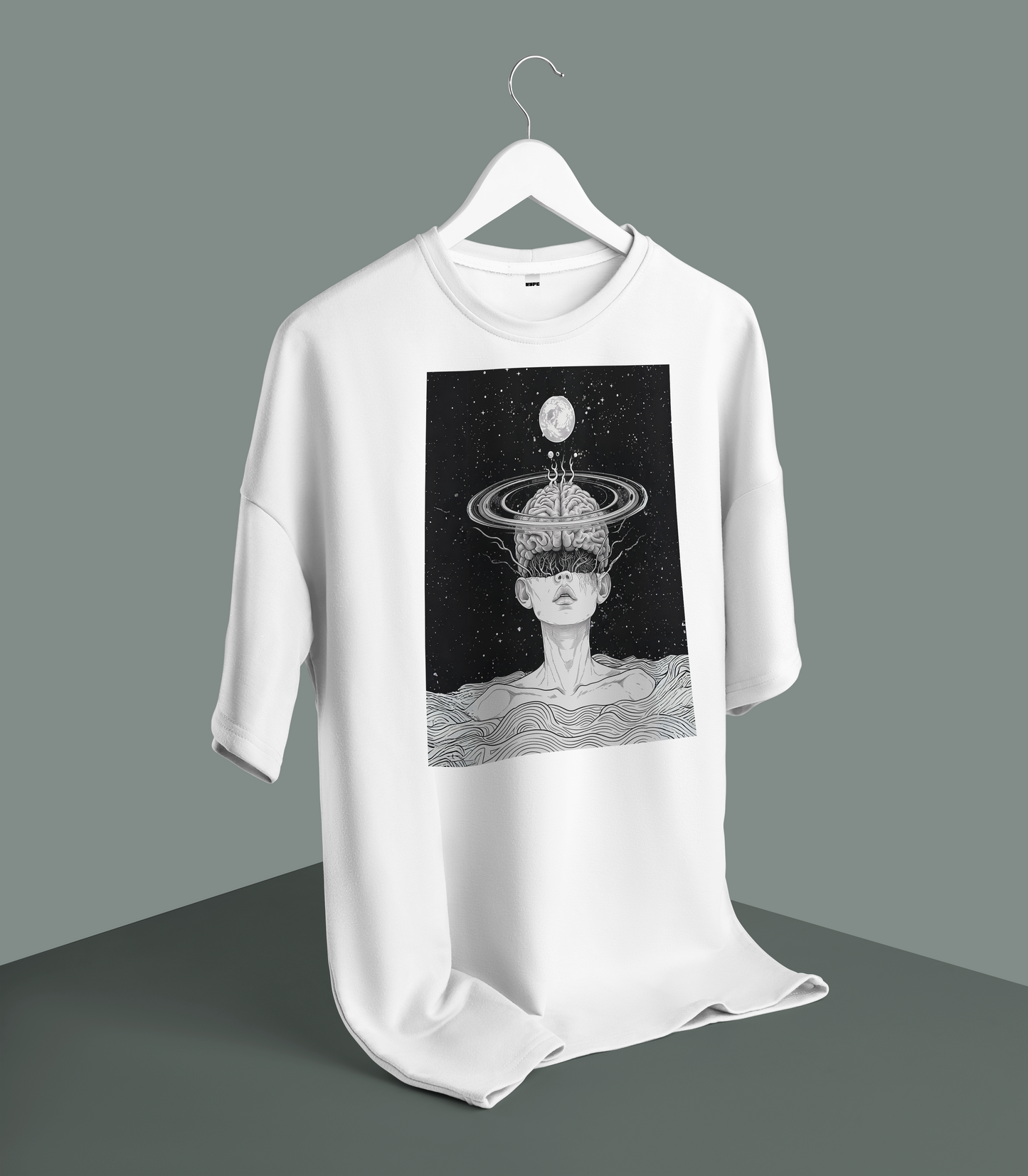 Unisex - Head-space graphic oversized T-shirt