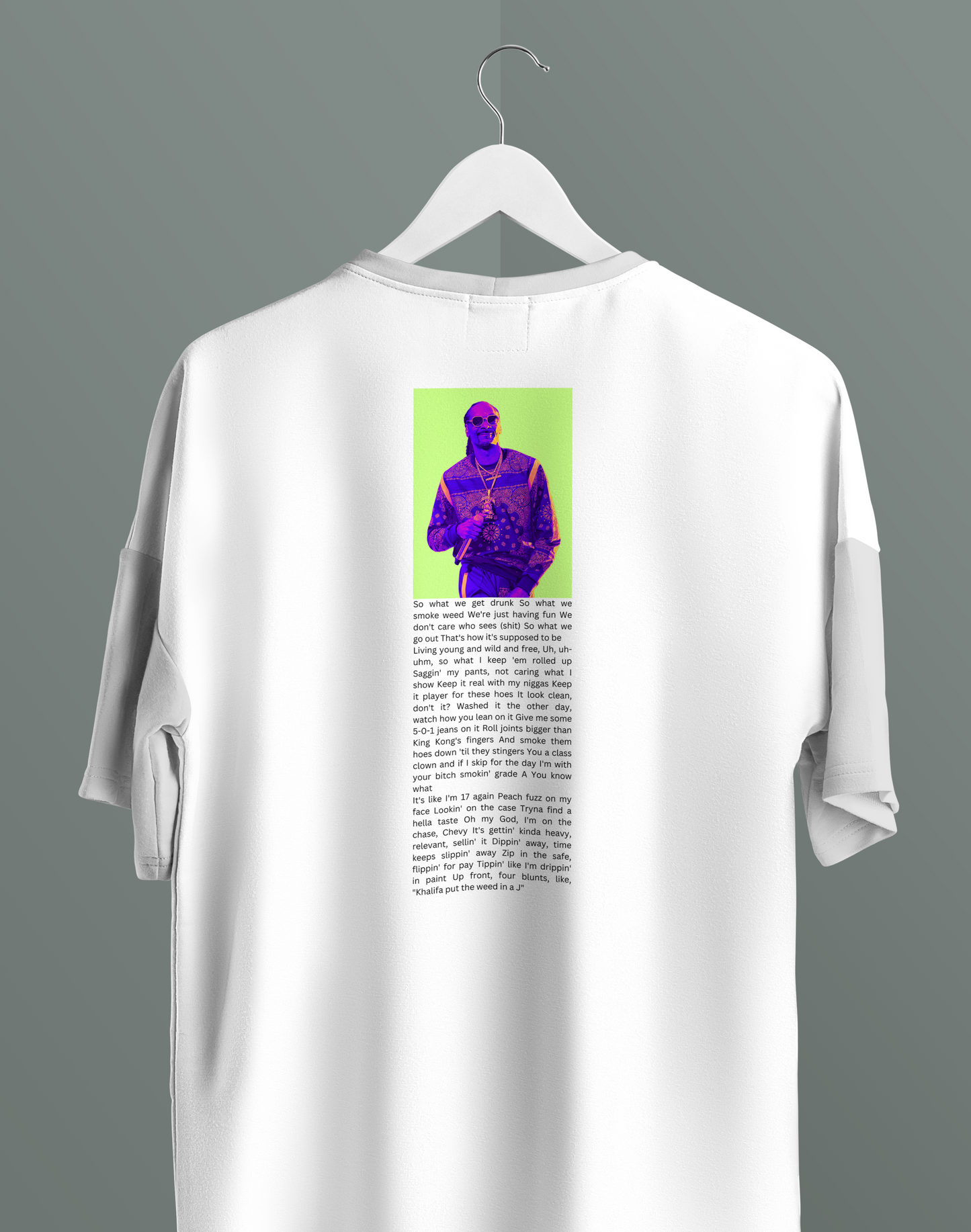 Unisex - Snoop dog graphic oversized T-shirt