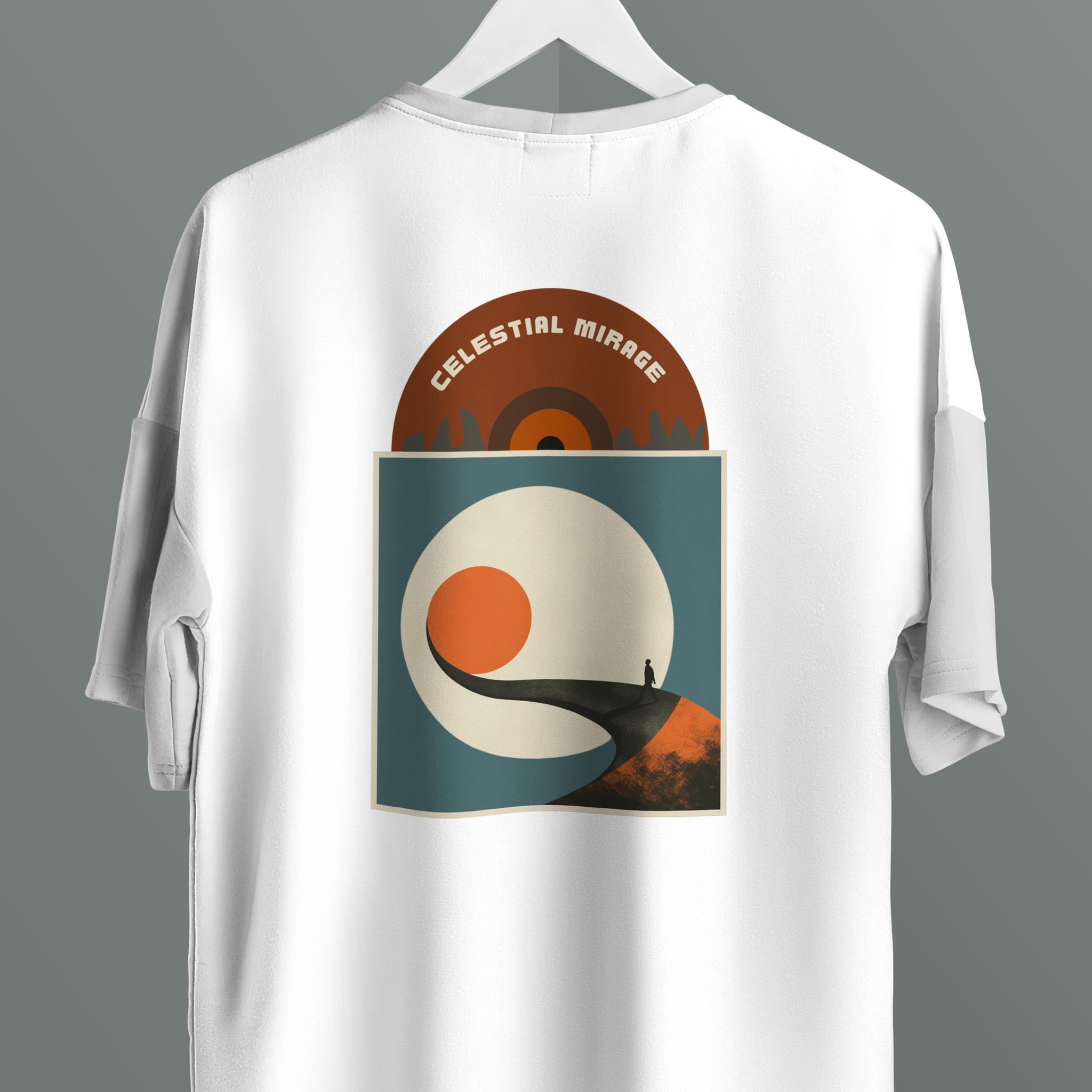 Unisex - Celestial vinyl graphic oversized T-shirt