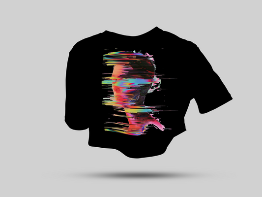 Glitch women crop top