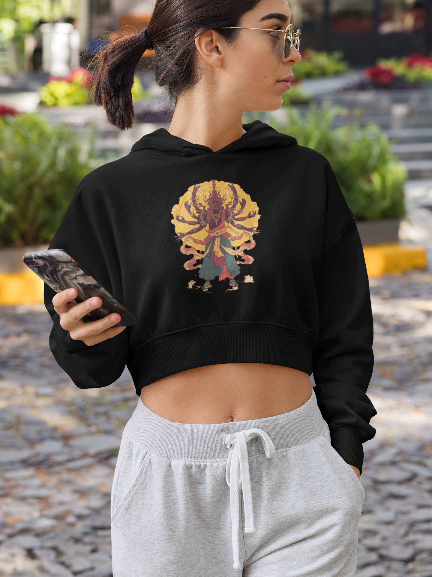 Mythology crop hoodie