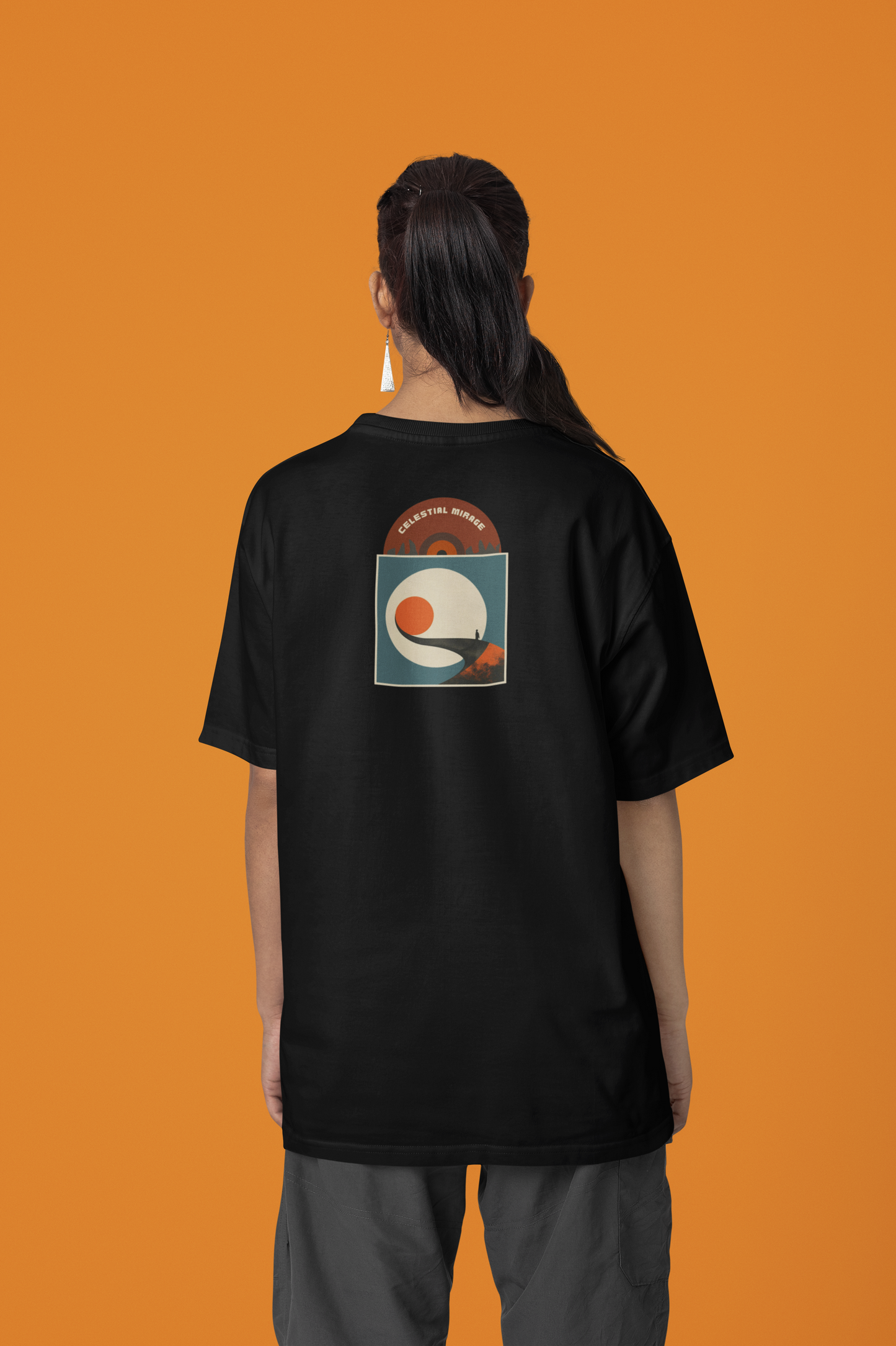 Unisex - Celestial vinyl graphic oversized T-shirt