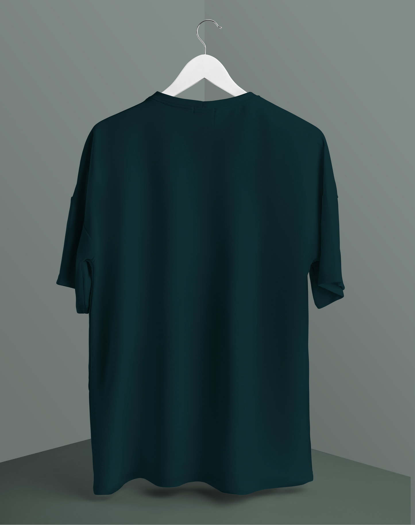 Solid Petrol Blue oversized T-shirt