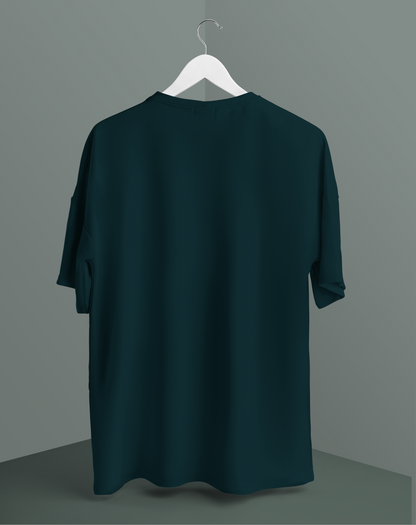 Solid Petrol Blue oversized T-shirt