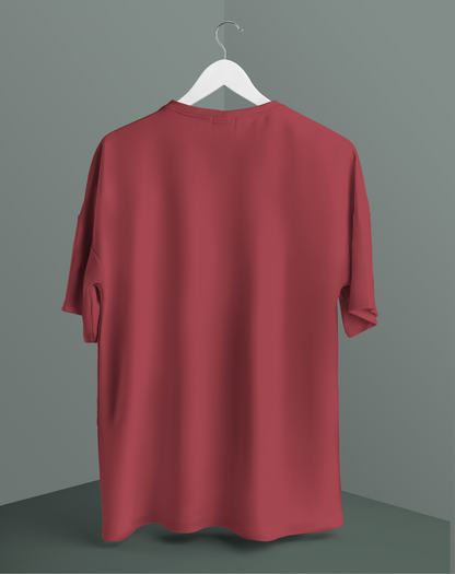 Solid Maroon oversized T-shirt