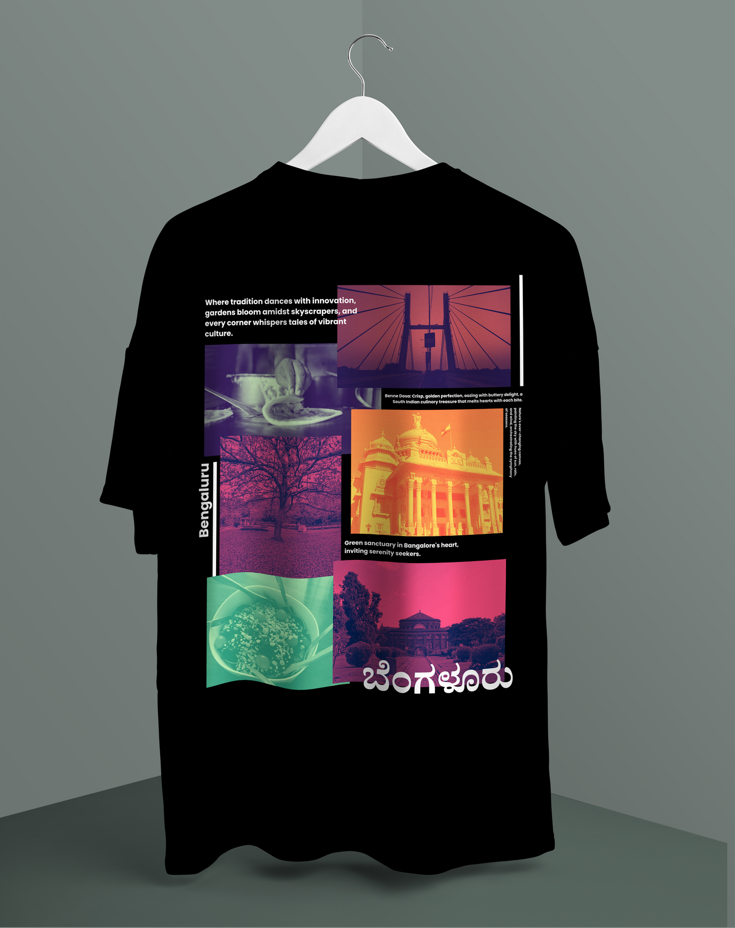 Bangalore - Iconic Cityscapes unisex oversized T-shirt