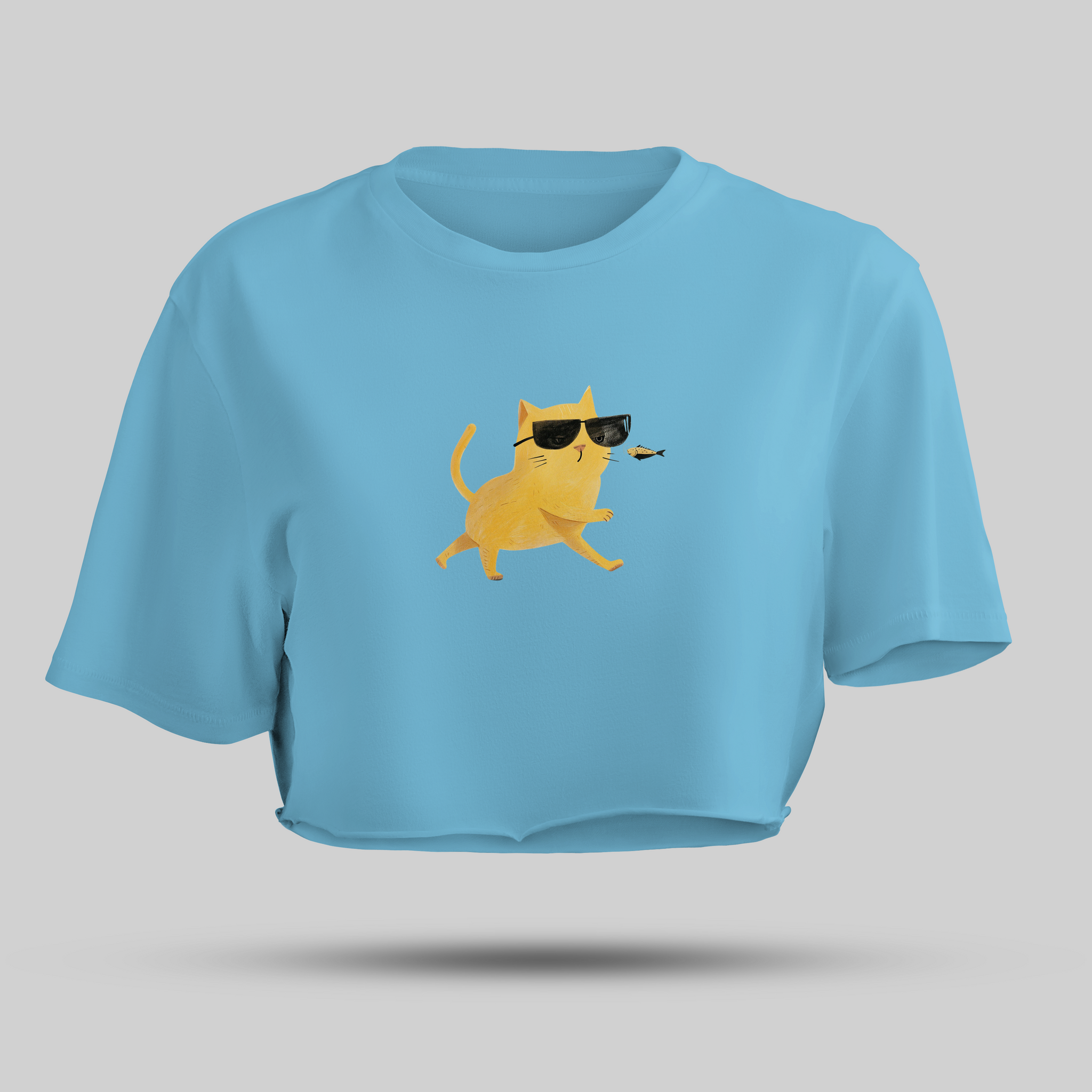Cat fish crop top
