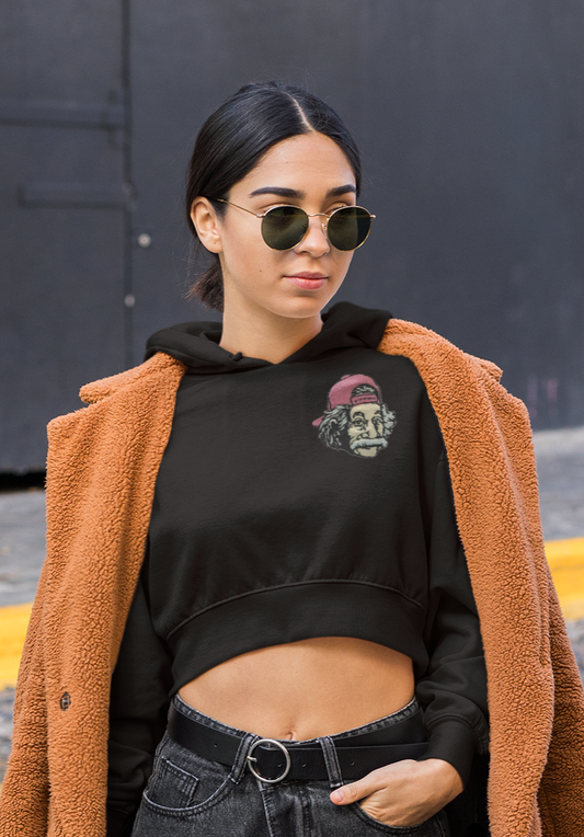 Einstein crop hoodie