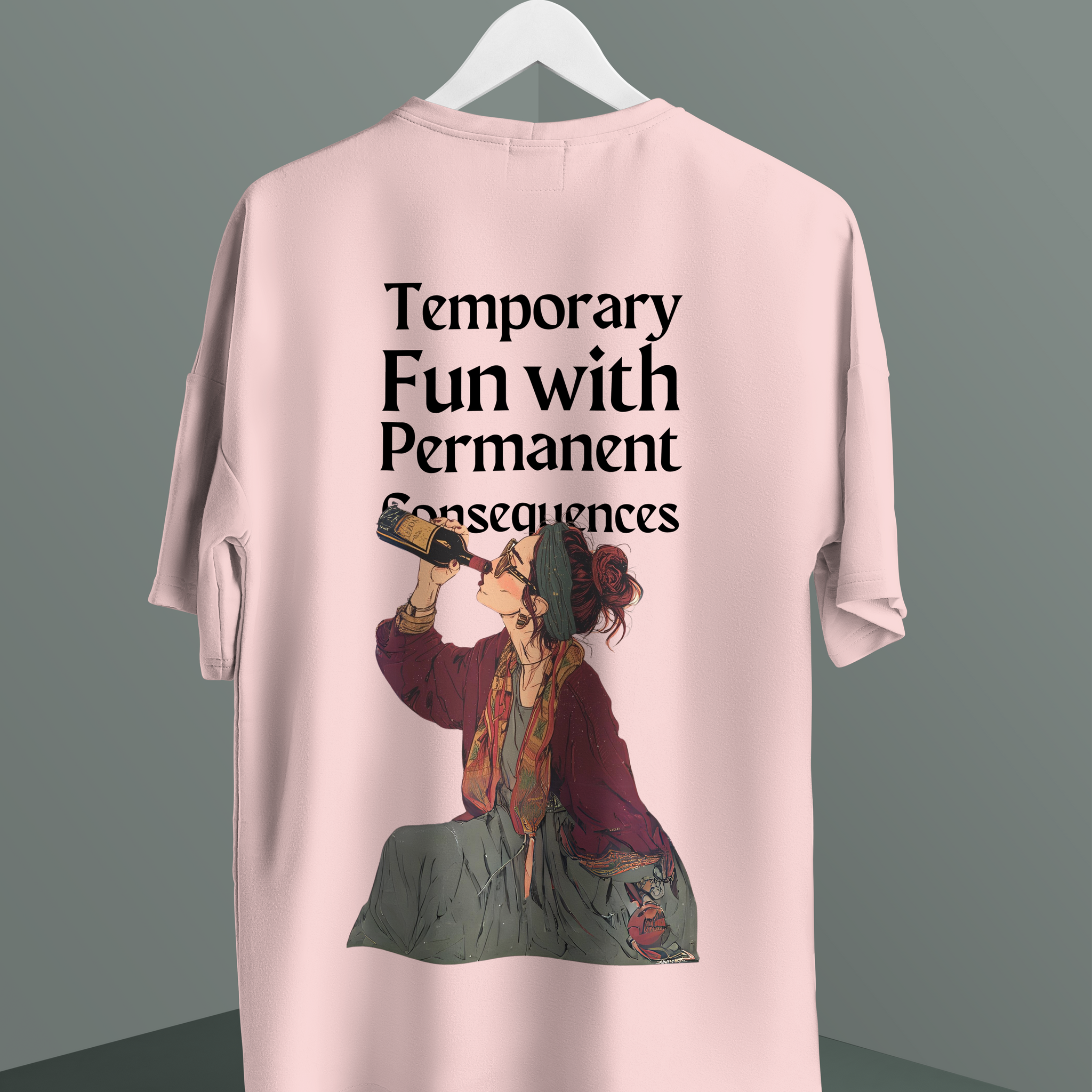 Unisex - Temporary fun Oversized T-shirt