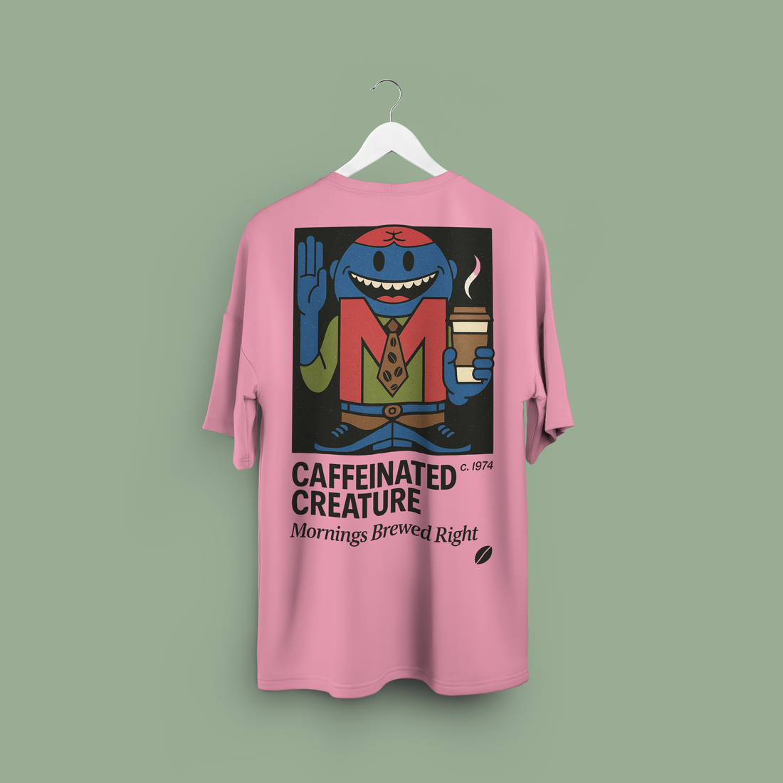 Caffeinated creature - Kype Coffee - Unisex oversized T-shirt