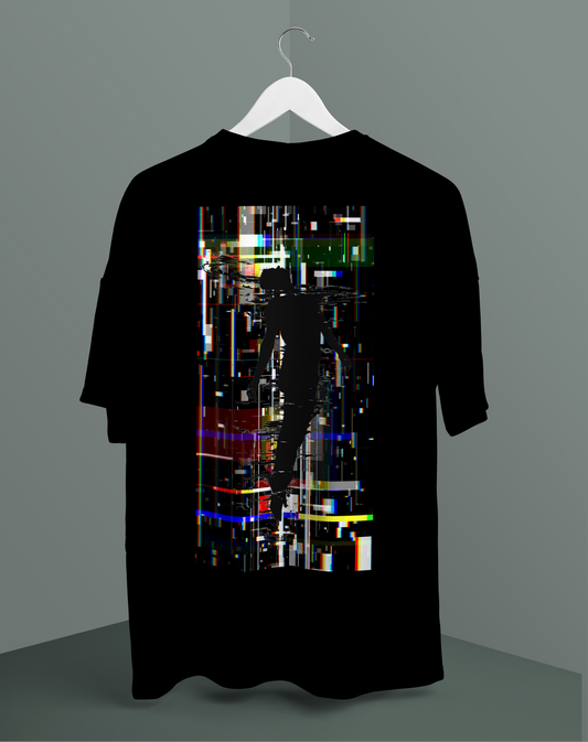 Unisex Floating - Glitch edition #6 graphic oversized T-shirt