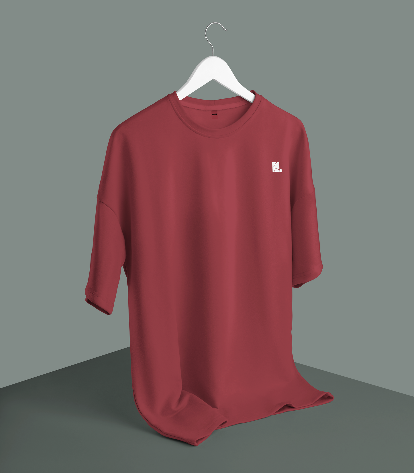 Solid Maroon oversized T-shirt