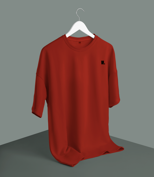 Solid Red oversized T-shirt