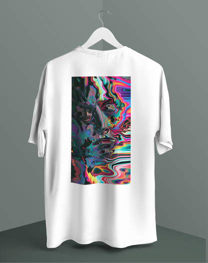 Unisex Faces- Glitch edition #8 graphic oversized T-shirt