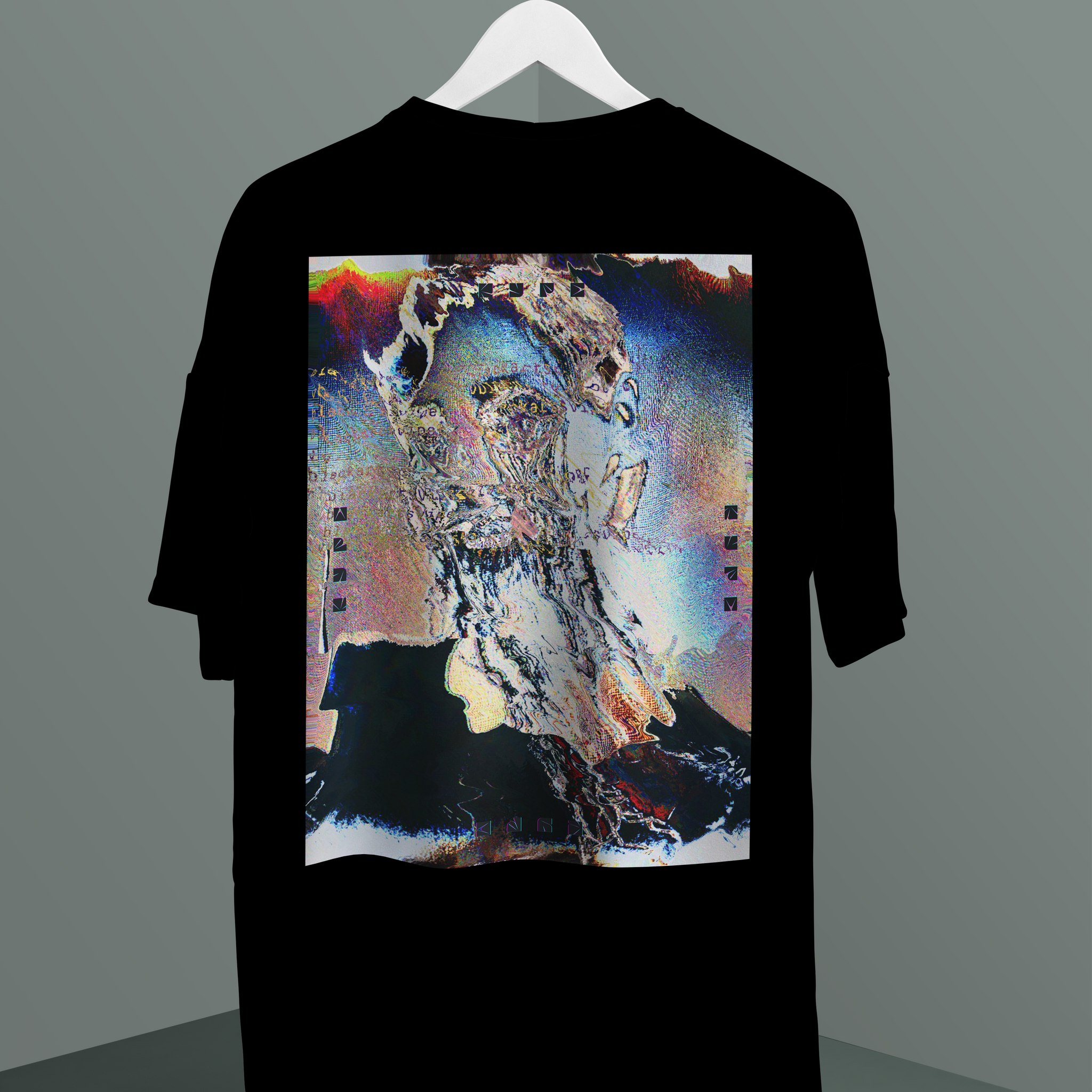 Unisex Faces - Glitch edition #2 graphic oversized T-shirt