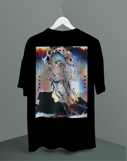 Unisex Faces - Glitch edition #2 graphic oversized T-shirt