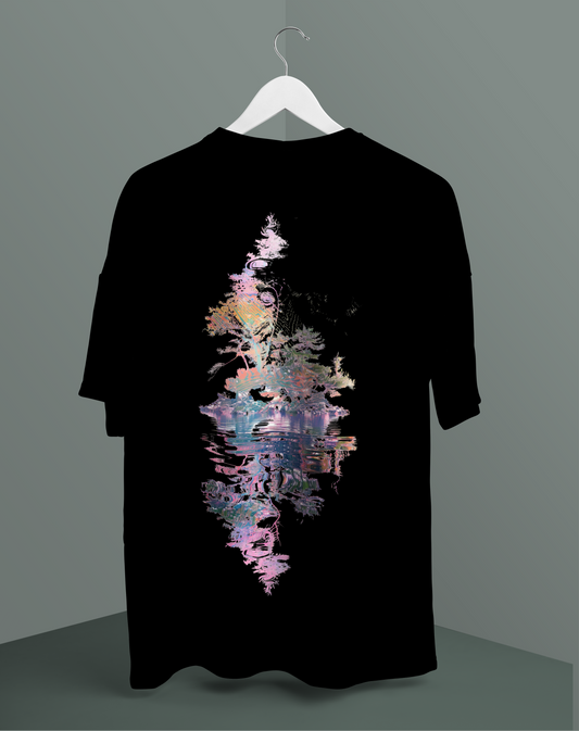 Unisex Nature - Glitch edition #4 graphic oversized T-shirt