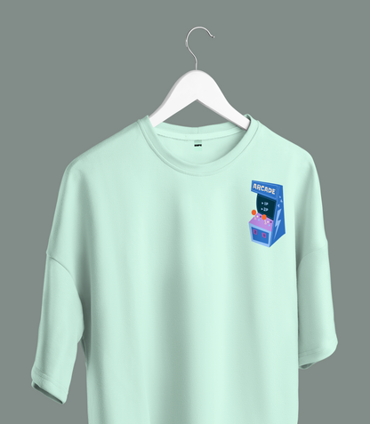 Unisex - Arcade mint green graphic oversized T-shirt