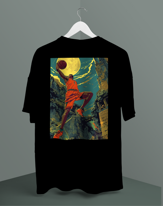 Unisex - Basketball #2 graphic oversized T-shirt