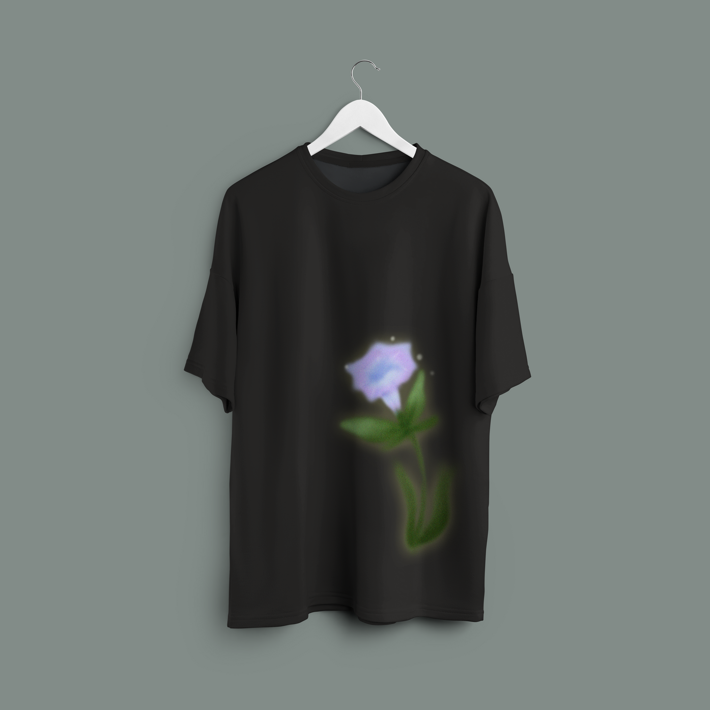 Unisex AURA Edition - Blue Floral oversized T-shirt