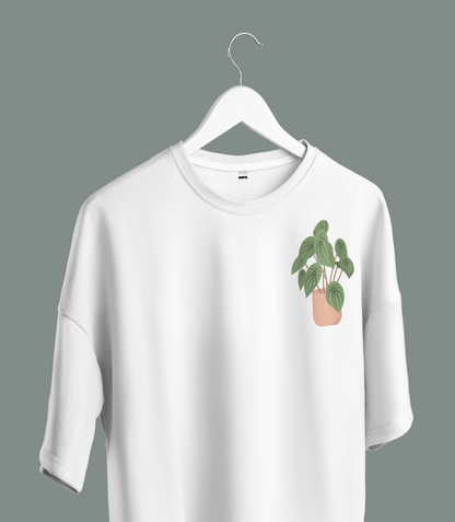 Unisex - Monstera plant graphic oversized T-shirt