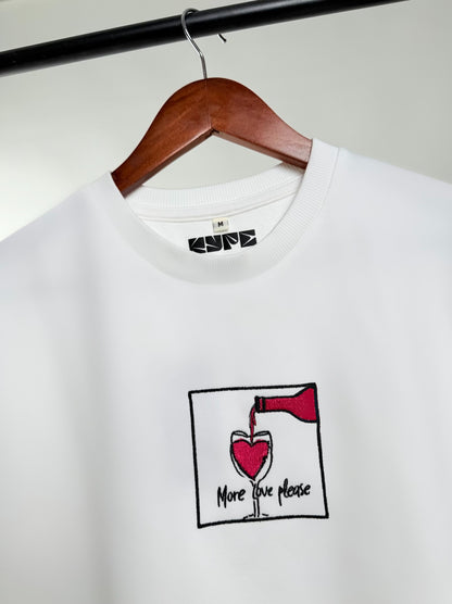 More Love Please - Kype Valentine - Unixex oversized T-shirt  