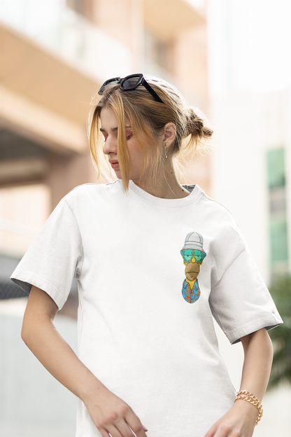 Unisex - Simpson graphic green oversized T-shirt